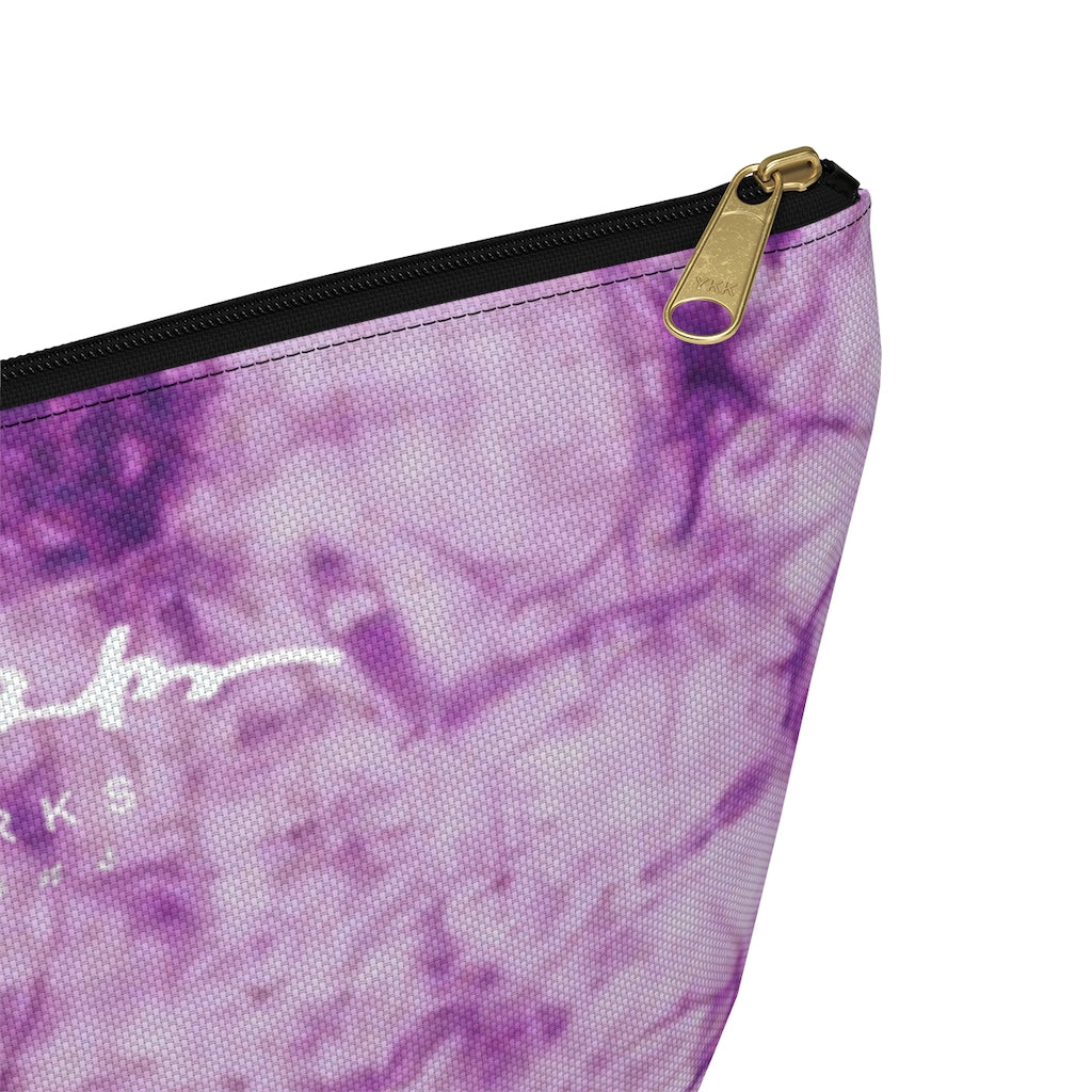 Purple Tie Dye Accessory Pouch w T-bottom