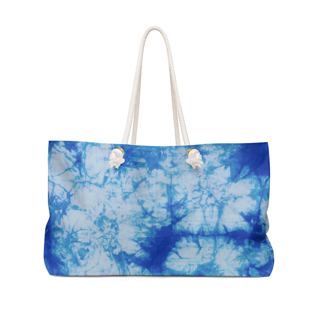 Blue Tie Dye Weekender Bag