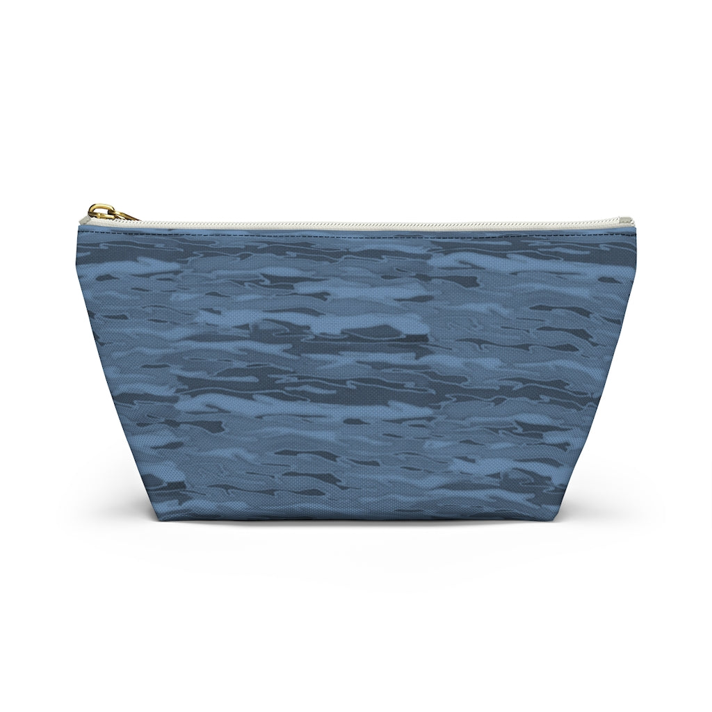 Steel Blue Camouflage Lava Accessory Pouch w T-bottom