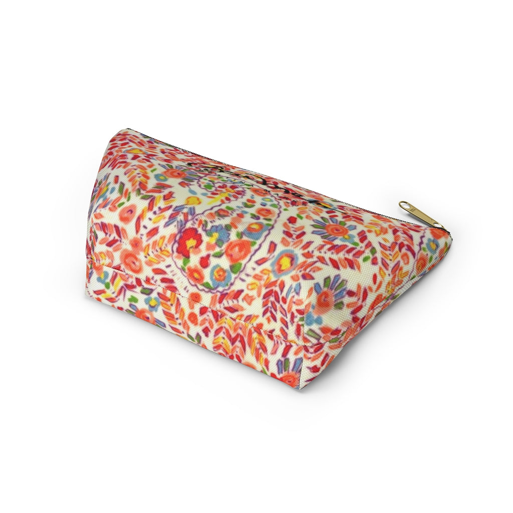 Retro Paisley Accessory Pouch w T-bottom