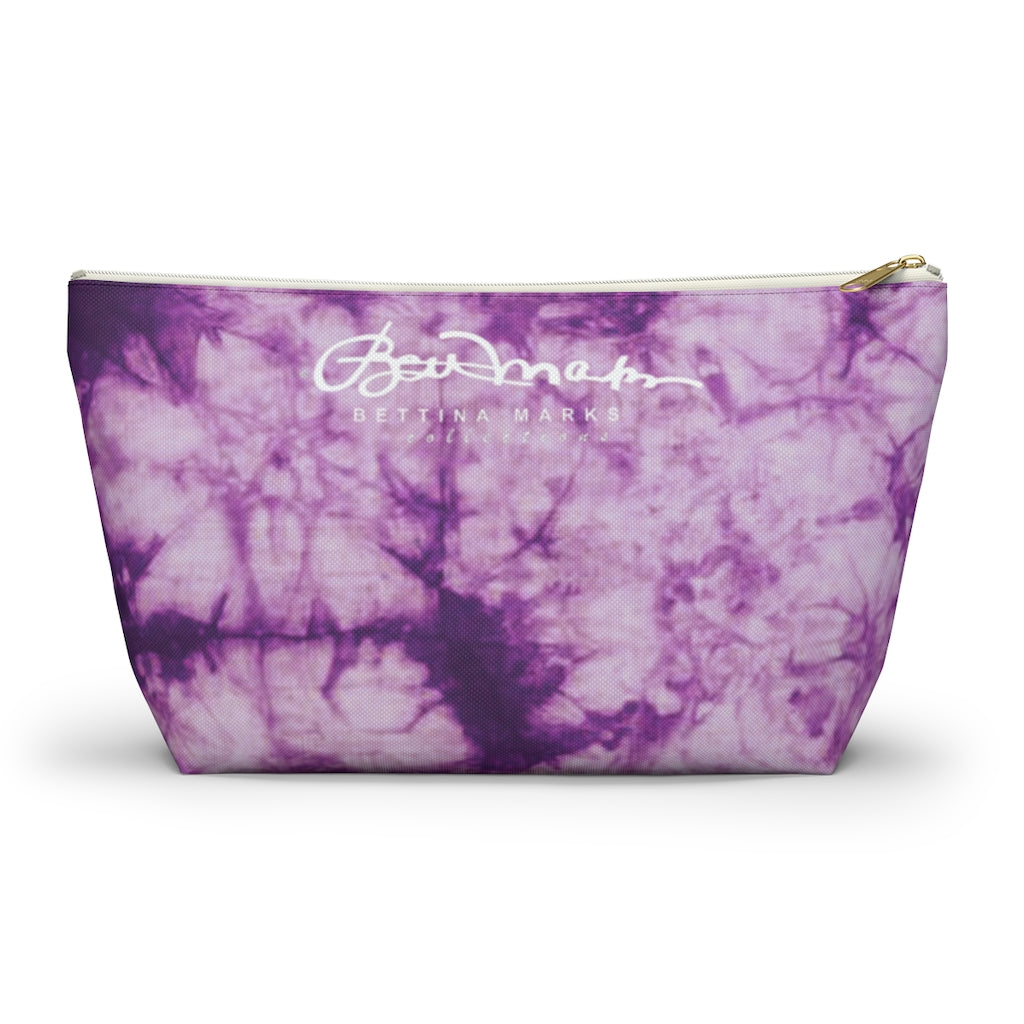 Purple Tie Dye Accessory Pouch w T-bottom