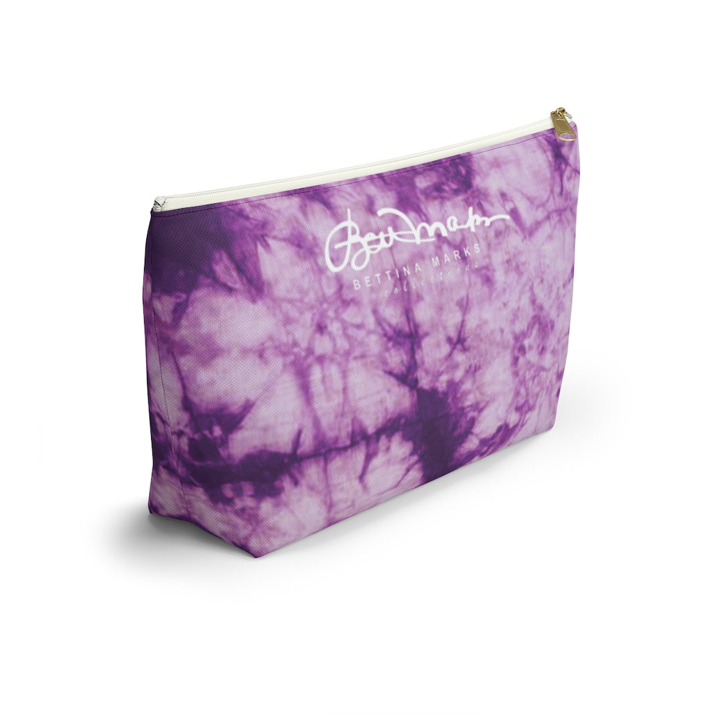 Purple Tie Dye Accessory Pouch w T-bottom