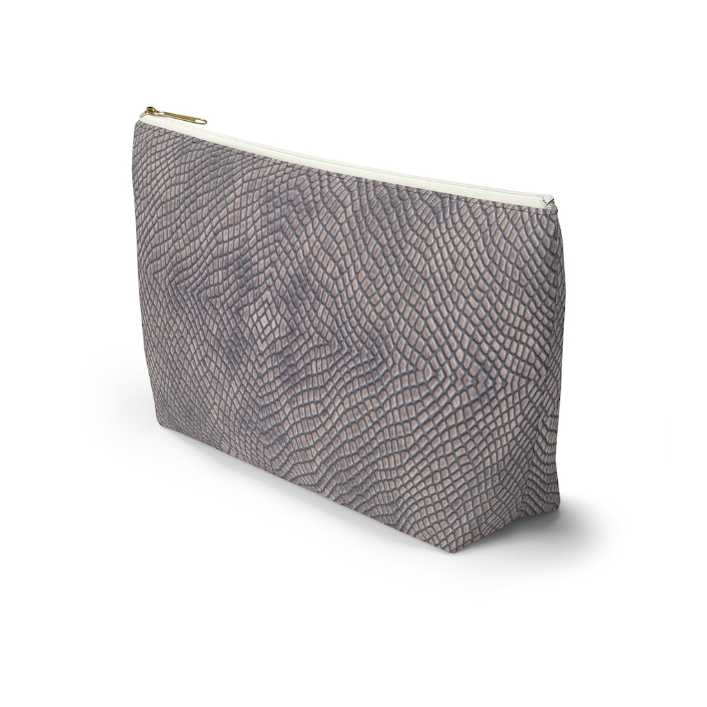 Croc Print Accessory Pouch w T-bottom