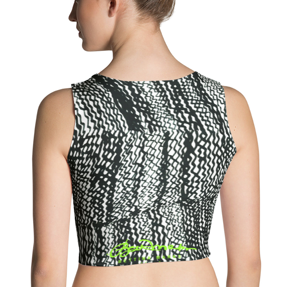 Tire Scribbles Fitted Crop Top