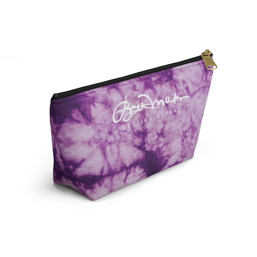 Purple Tie Dye Accessory Pouch w T-bottom