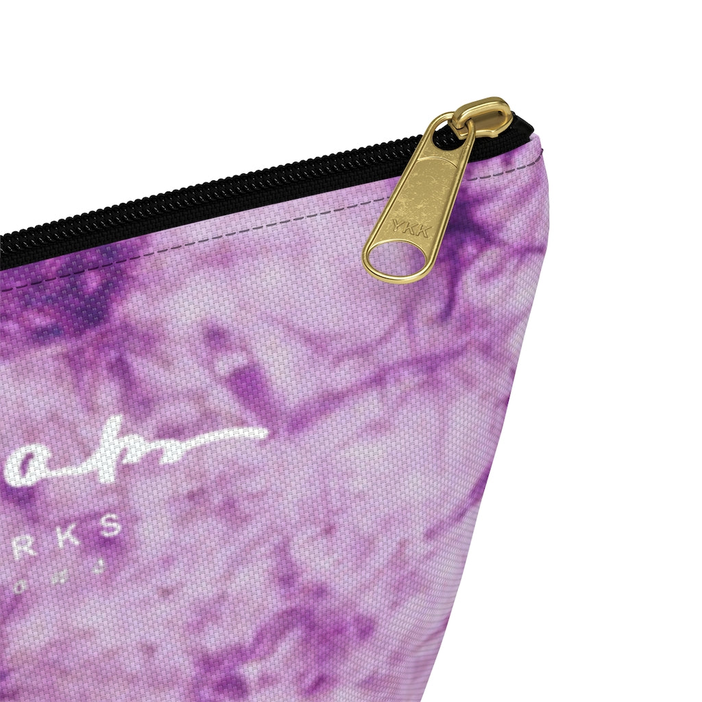 Purple Tie Dye Accessory Pouch w T-bottom