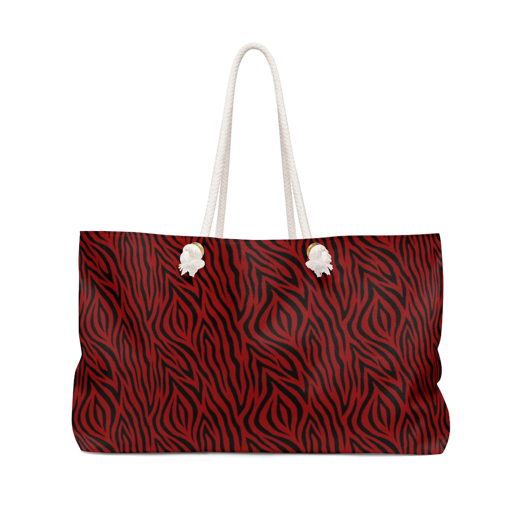 Red Zebra Weekender Bag