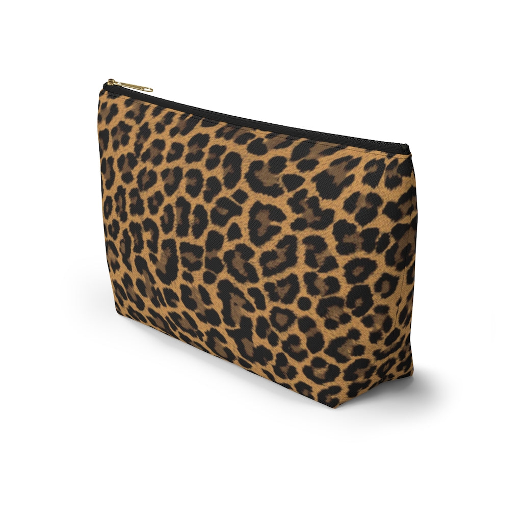 Leopard Accessory Pouch w T-bottom