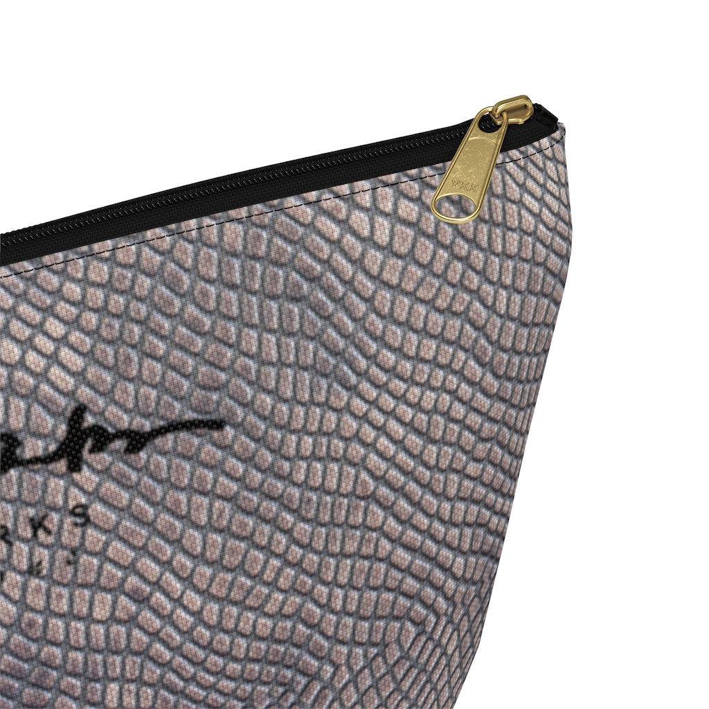 Croc Print Accessory Pouch w T-bottom