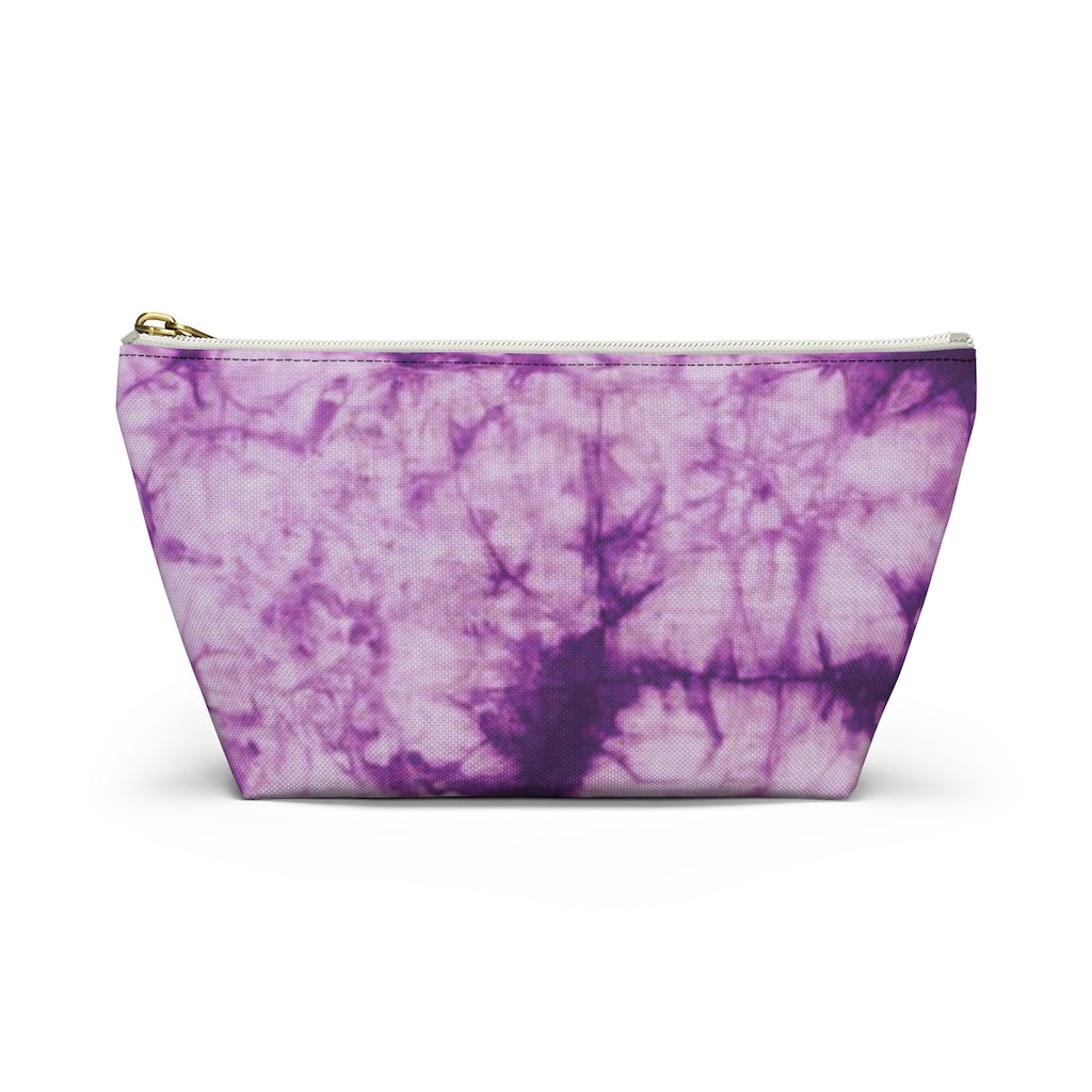 Purple Tie Dye Accessory Pouch w T-bottom