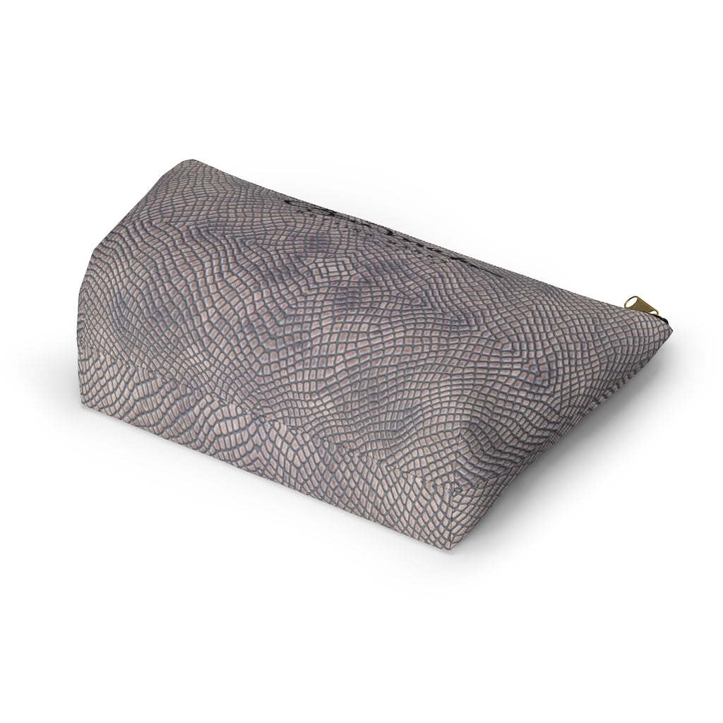Croc Print Accessory Pouch w T-bottom