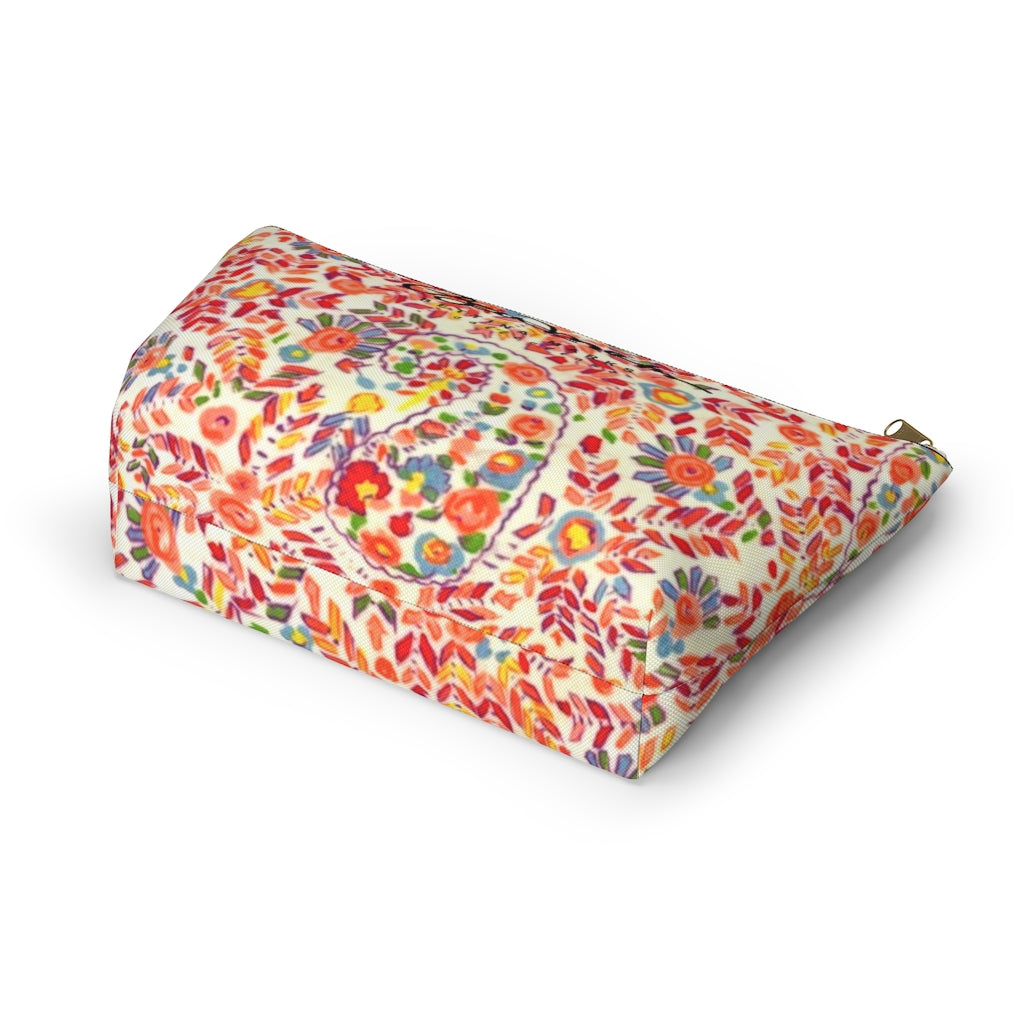 Retro Paisley Accessory Pouch w T-bottom