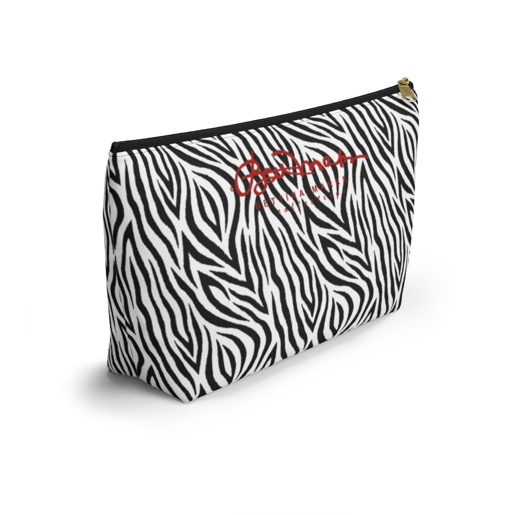 Zebra Accessory Pouch w T-bottom