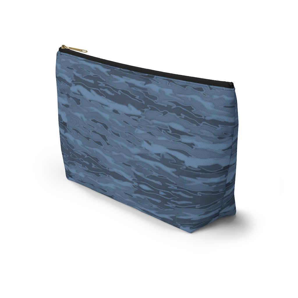 Steel Blue Camouflage Lava Accessory Pouch w T-bottom