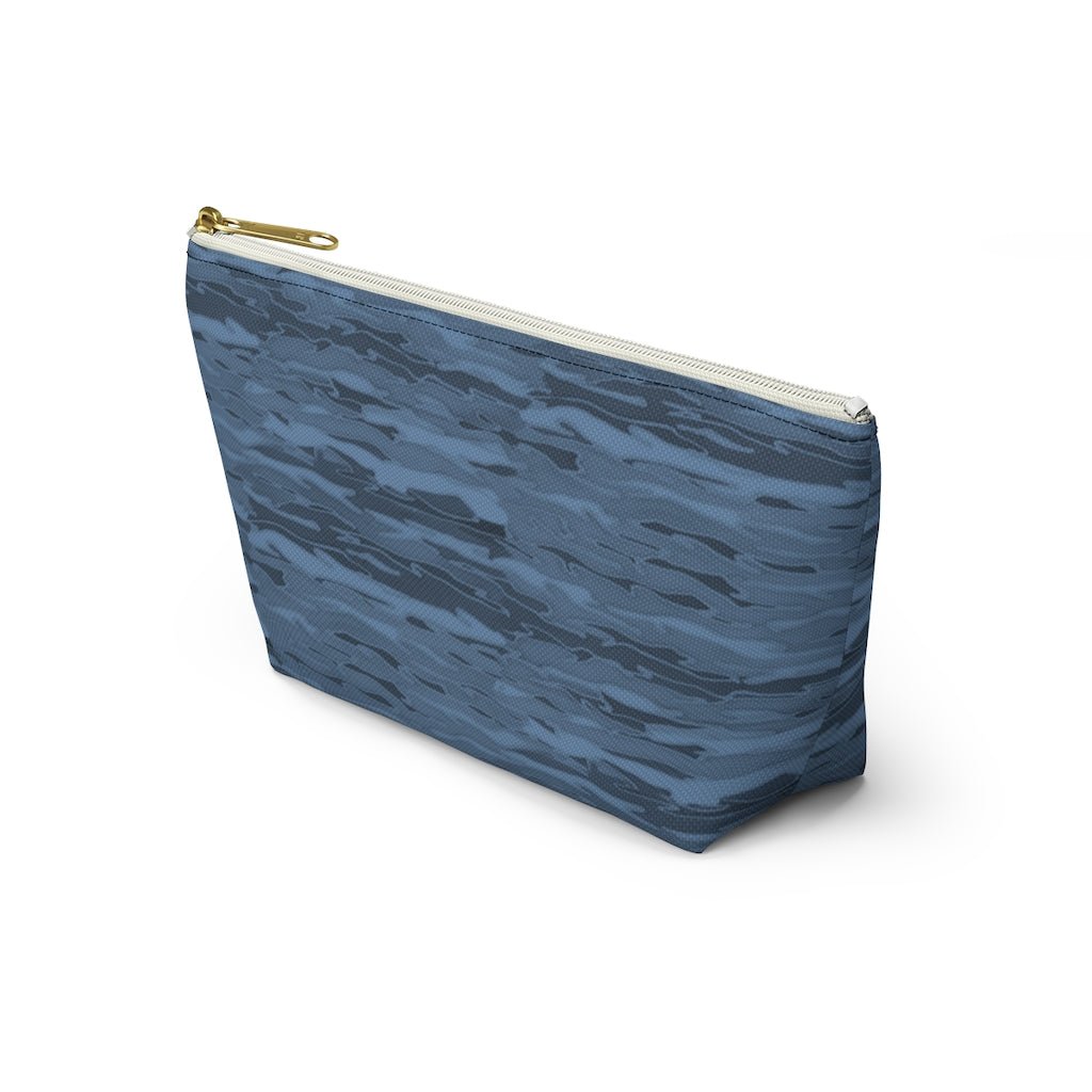 Steel Blue Camouflage Lava Accessory Pouch w T-bottom