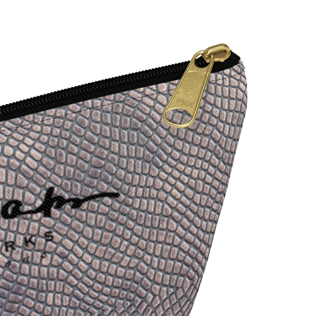 Croc Print Accessory Pouch w T-bottom