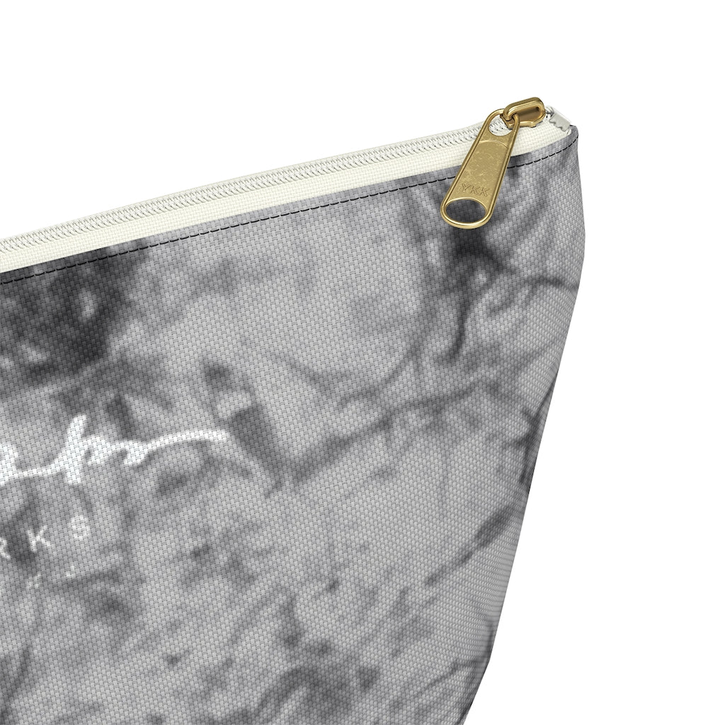 Grey Tie Dye Accessory Pouch w T-bottom