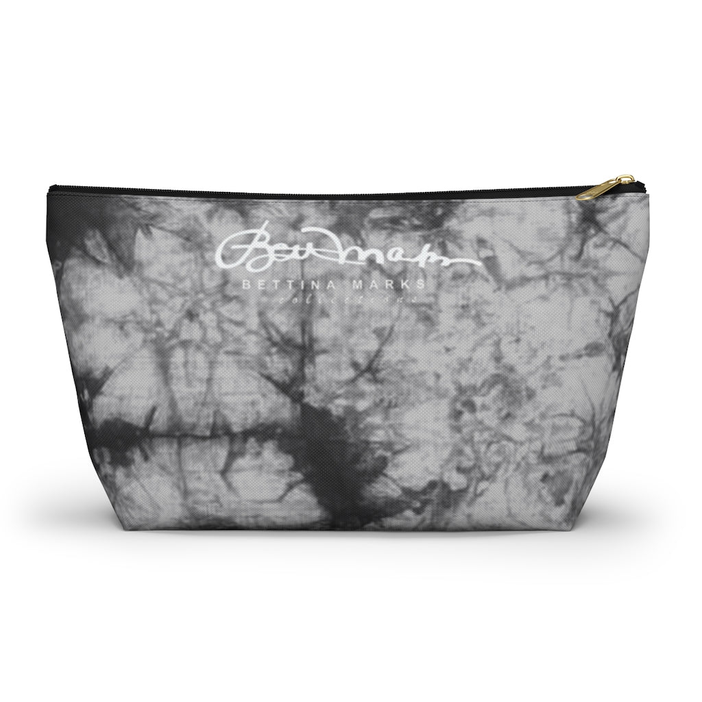 Grey Tie Dye Accessory Pouch w T-bottom