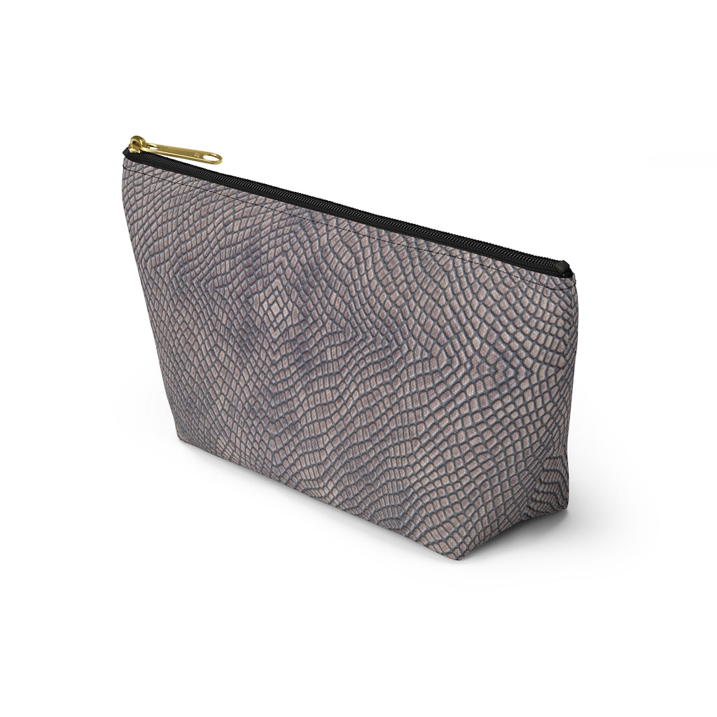 Croc Print Accessory Pouch w T-bottom