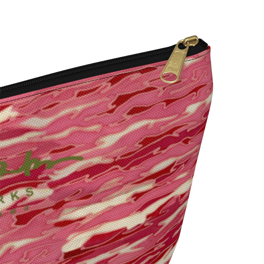 Pink Camouflage Lava Accessory Pouch w T-bottom