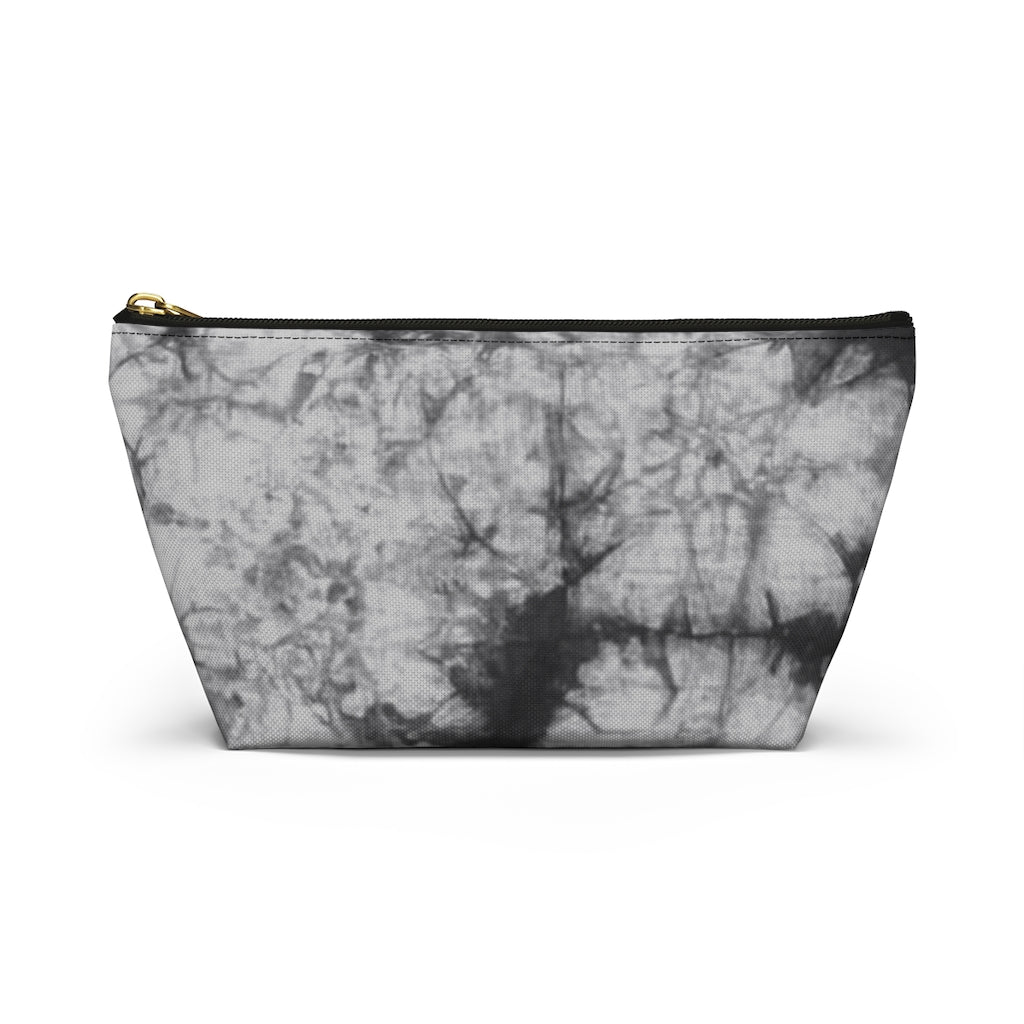 Grey Tie Dye Accessory Pouch w T-bottom