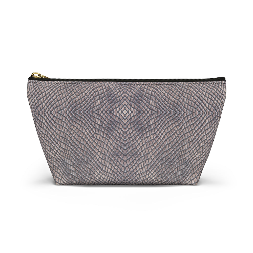 Croc Print Accessory Pouch w T-bottom
