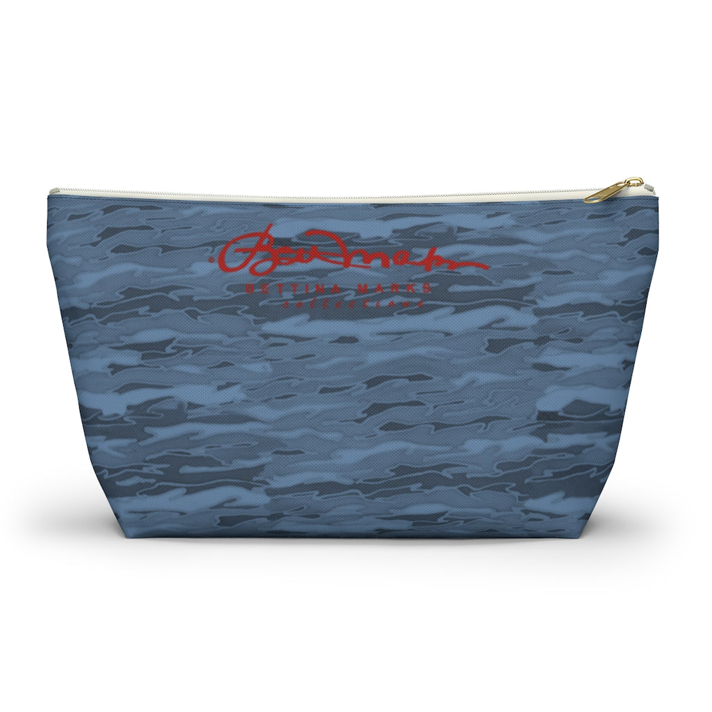 Steel Blue Camouflage Lava Accessory Pouch w T-bottom