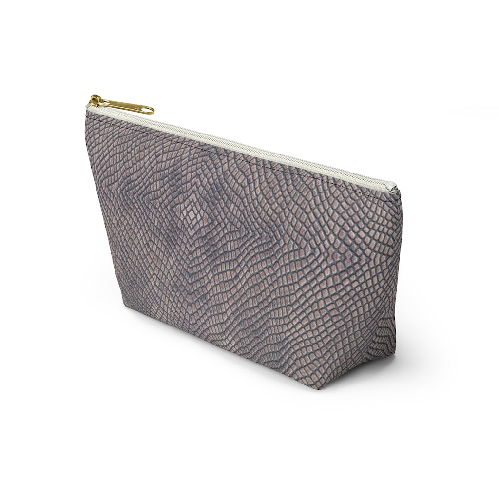 Croc Print Accessory Pouch w T-bottom