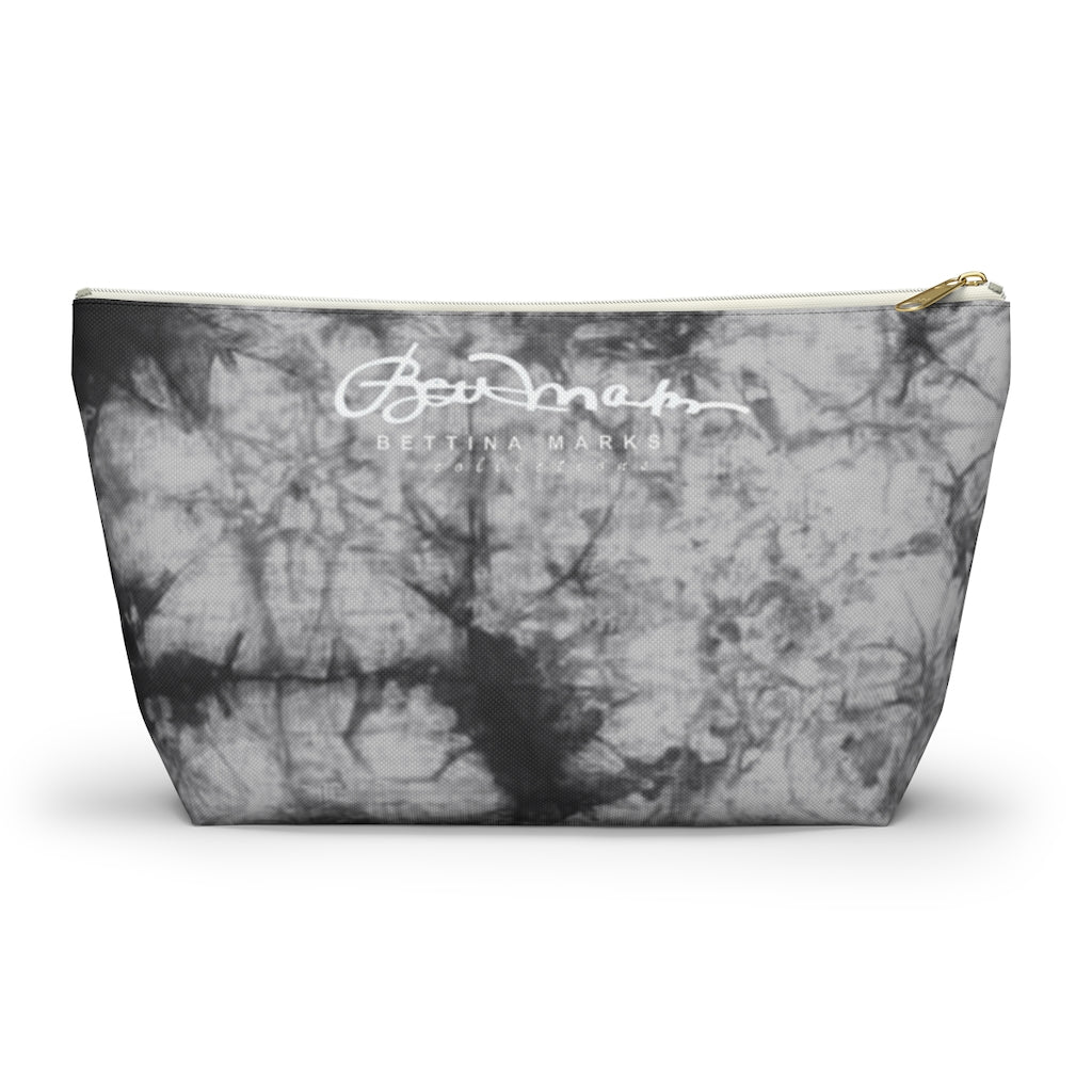 Grey Tie Dye Accessory Pouch w T-bottom