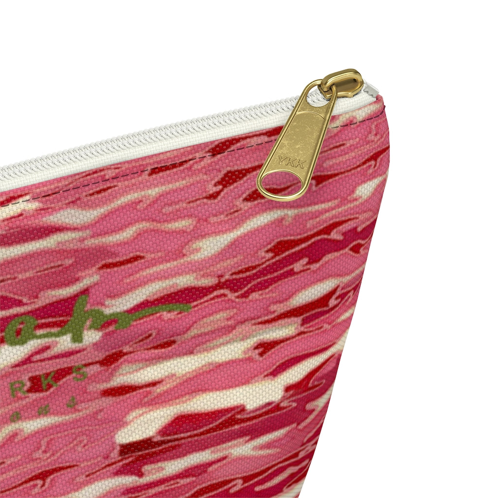 Pink Camouflage Lava Accessory Pouch w T-bottom