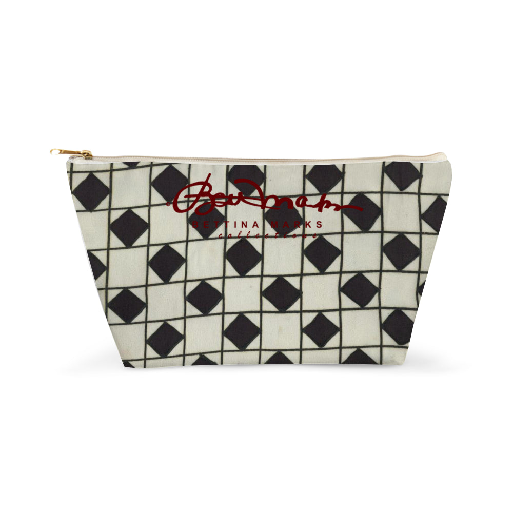 B&W Checkerboard Accessory Pouch T-Bottom