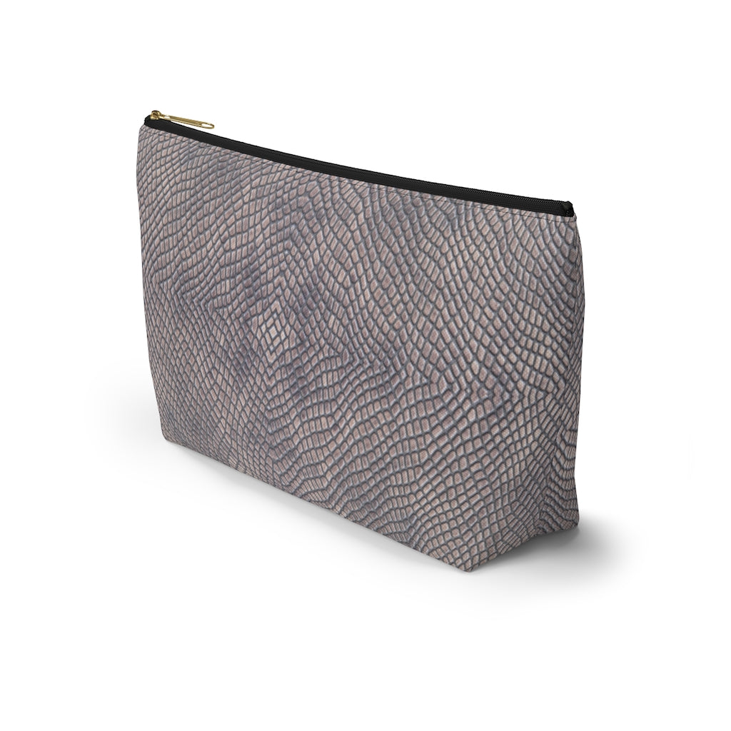 Croc Print Accessory Pouch w T-bottom