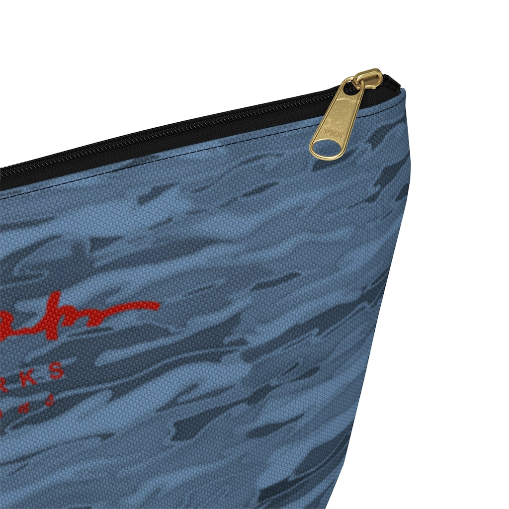 Steel Blue Camouflage Lava Accessory Pouch w T-bottom
