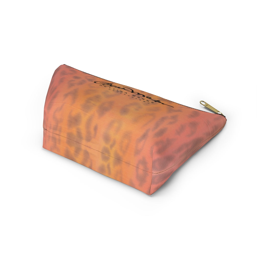 Ombre Leopard Accessory Pouch w T-bottom