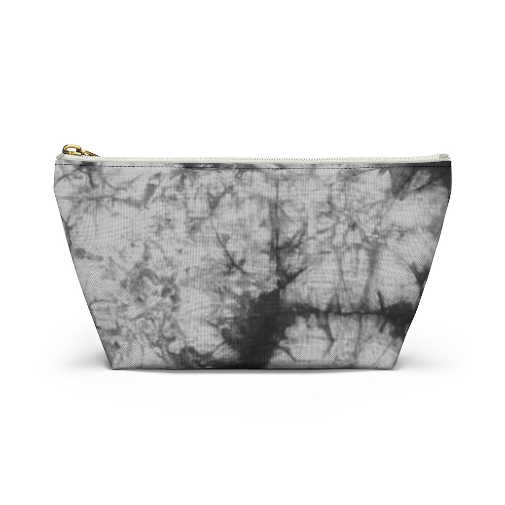Grey Tie Dye Accessory Pouch w T-bottom