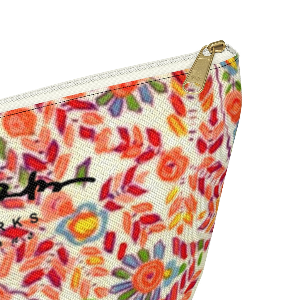 Retro Paisley Accessory Pouch w T-bottom