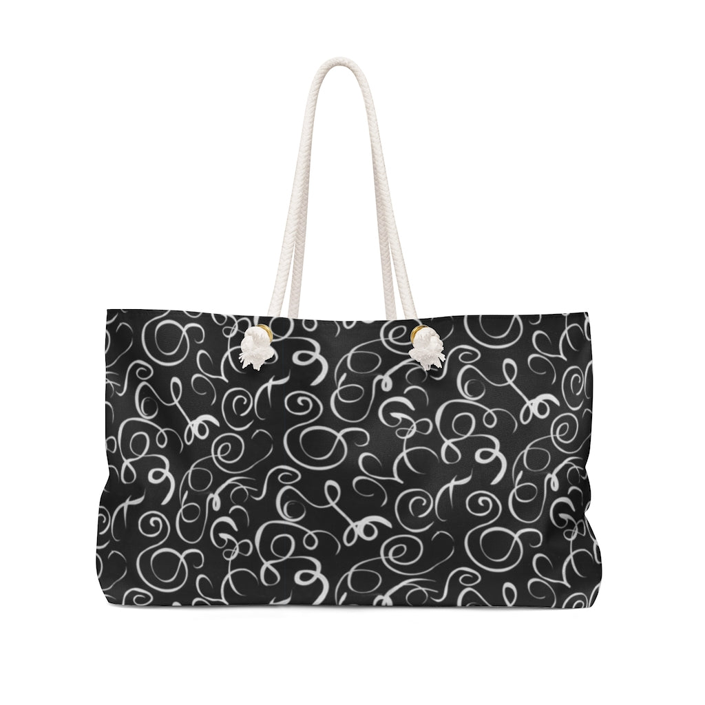 B&W Squiggles Weekender Bag