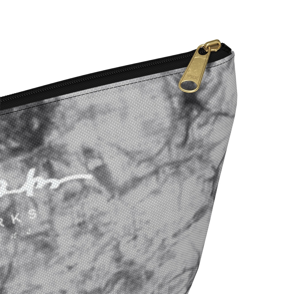 Grey Tie Dye Accessory Pouch w T-bottom