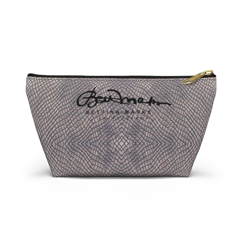 Croc Print Accessory Pouch w T-bottom