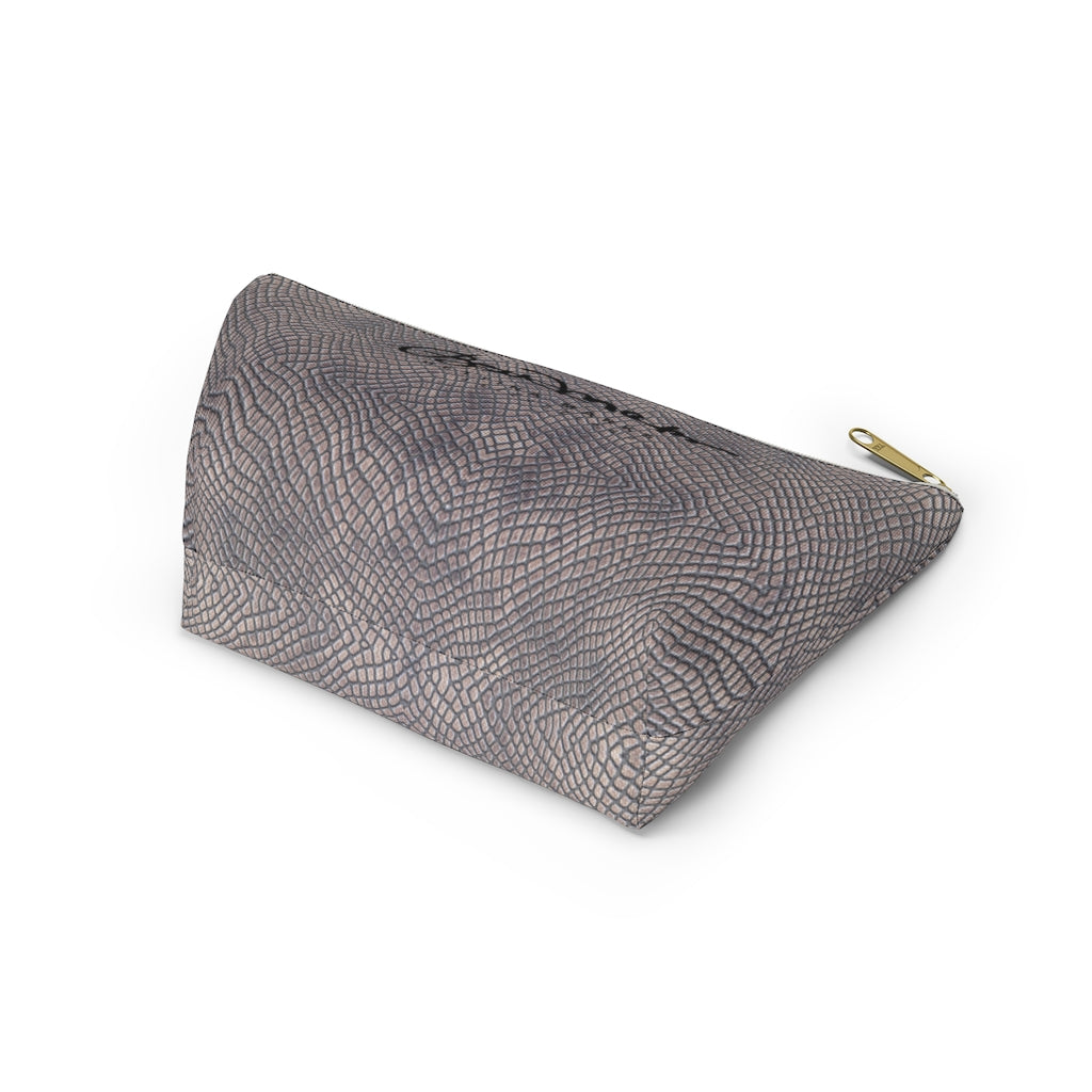Croc Print Accessory Pouch w T-bottom