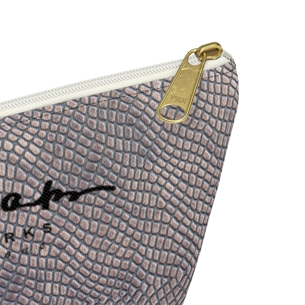 Croc Print Accessory Pouch w T-bottom