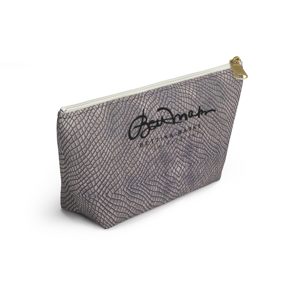 Croc Print Accessory Pouch w T-bottom
