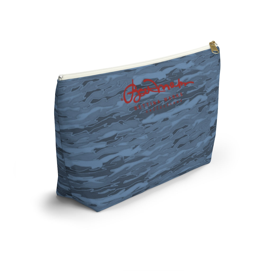 Steel Blue Camouflage Lava Accessory Pouch w T-bottom