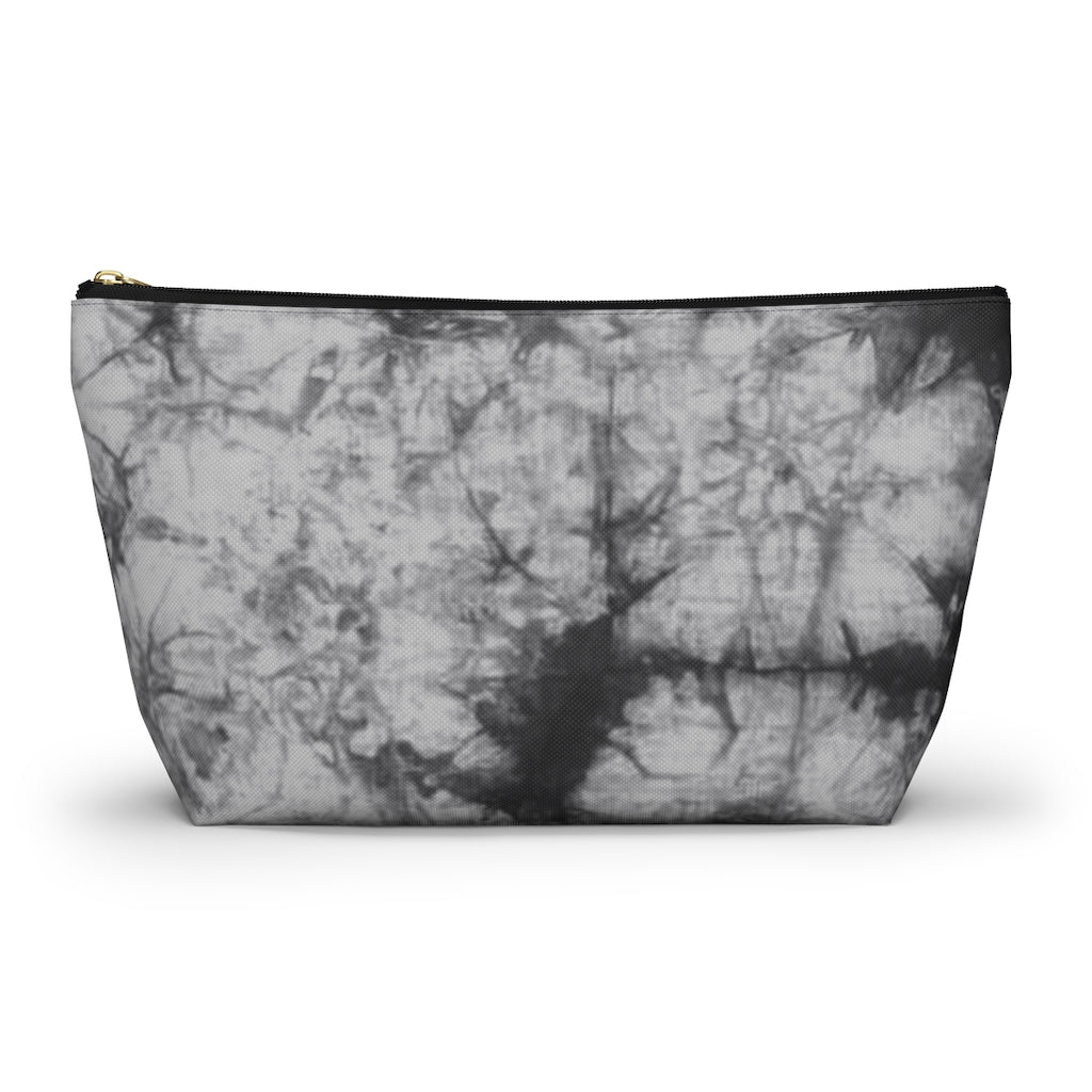Grey Tie Dye Accessory Pouch w T-bottom