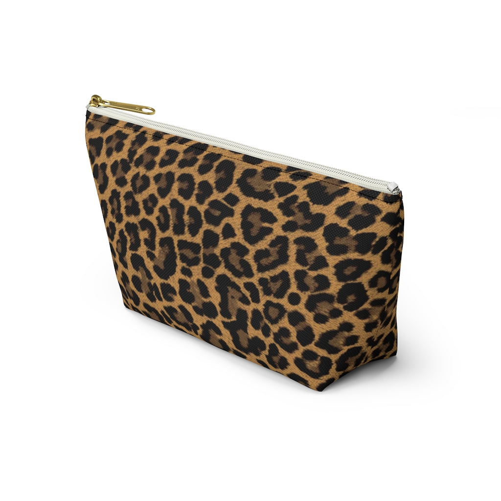 Leopard Accessory Pouch w T-bottom