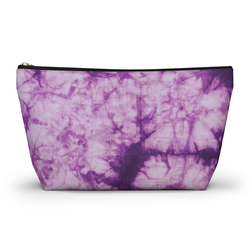 Purple Tie Dye Accessory Pouch w T-bottom