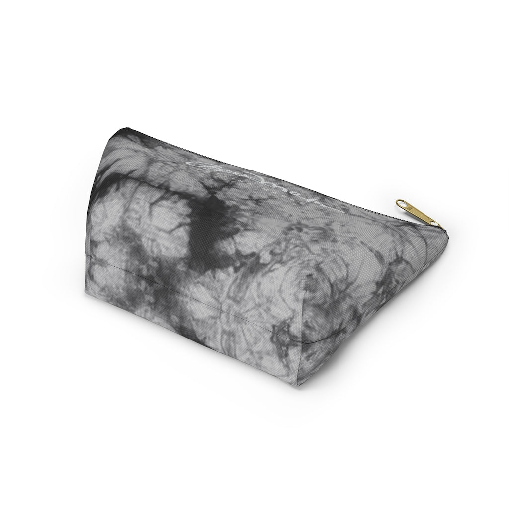 Grey Tie Dye Accessory Pouch w T-bottom