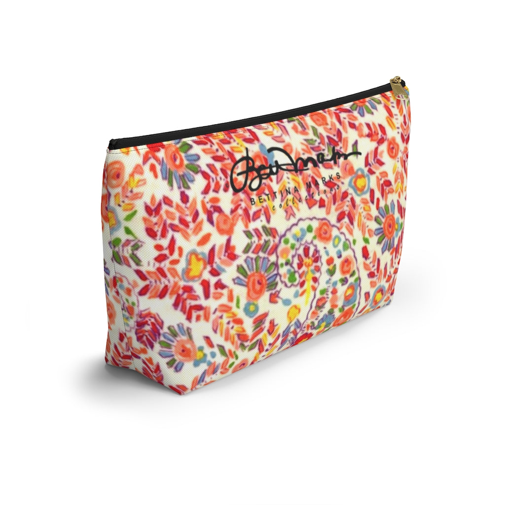 Retro Paisley Accessory Pouch w T-bottom