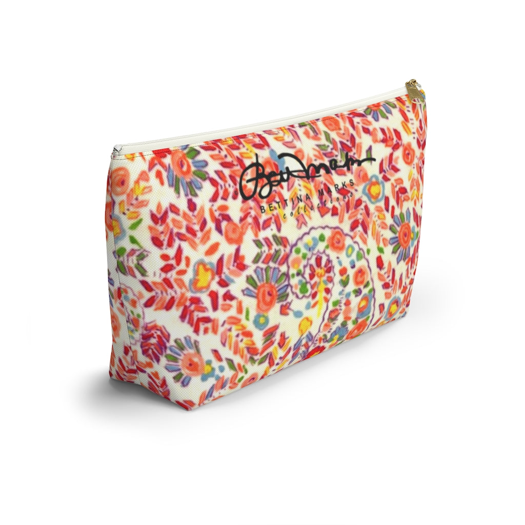 Retro Paisley Accessory Pouch w T-bottom