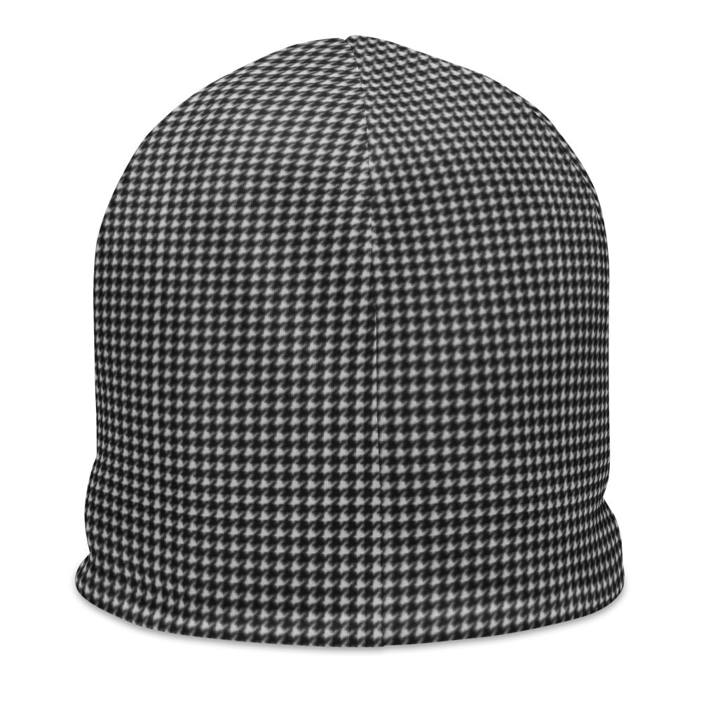 BW Houndstooth All-Over Print Beanie
